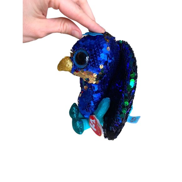 Tyson TY Flippables Bird Plush Stuffed Animal Beanie Baby - Picture 6 of 9